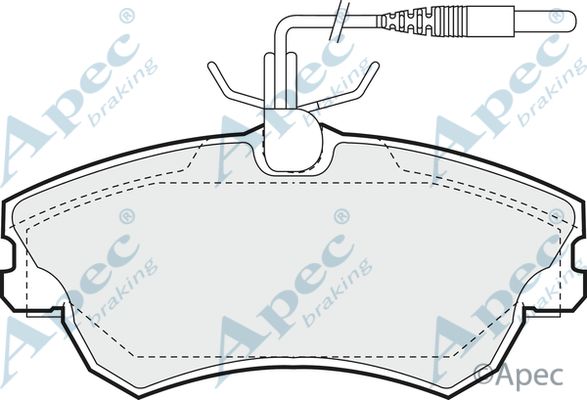 APEC BRAKING stabdžių trinkelių rinkinys, diskinis stabdys PAD975